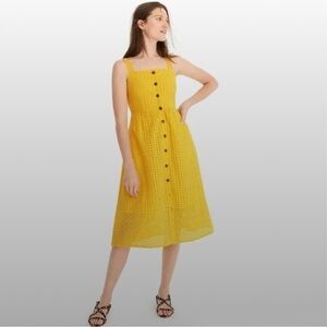 J. Crew Classic button-front midi sundress in embroidered eyelet